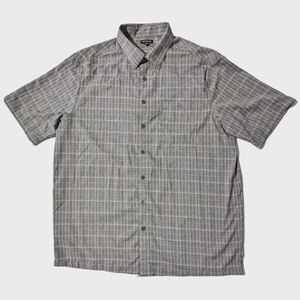 Men's 2XL Grey Button Up Casual Shirt